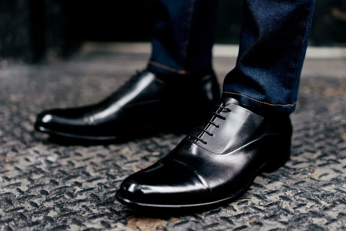 The Cagney Cap-Toe Oxford - Nero