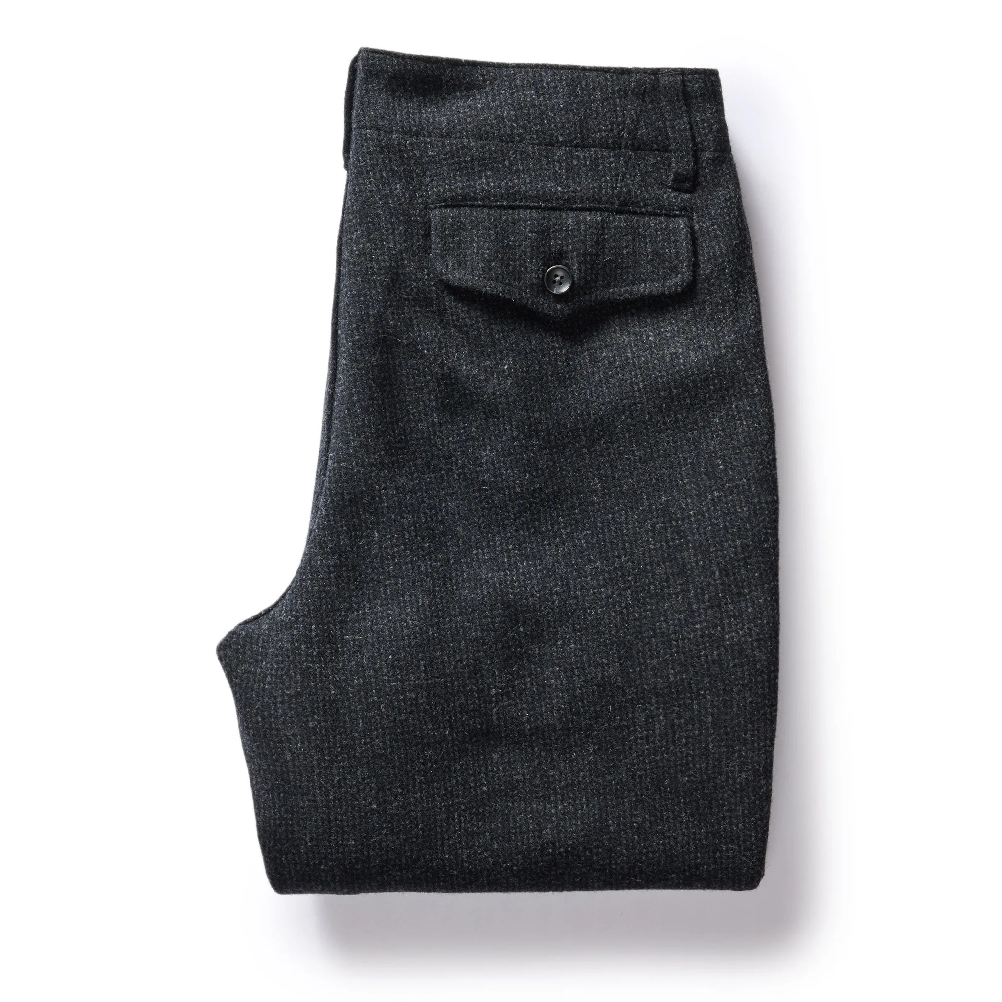 The Carnegie Pant in Charcoal Heather Wool