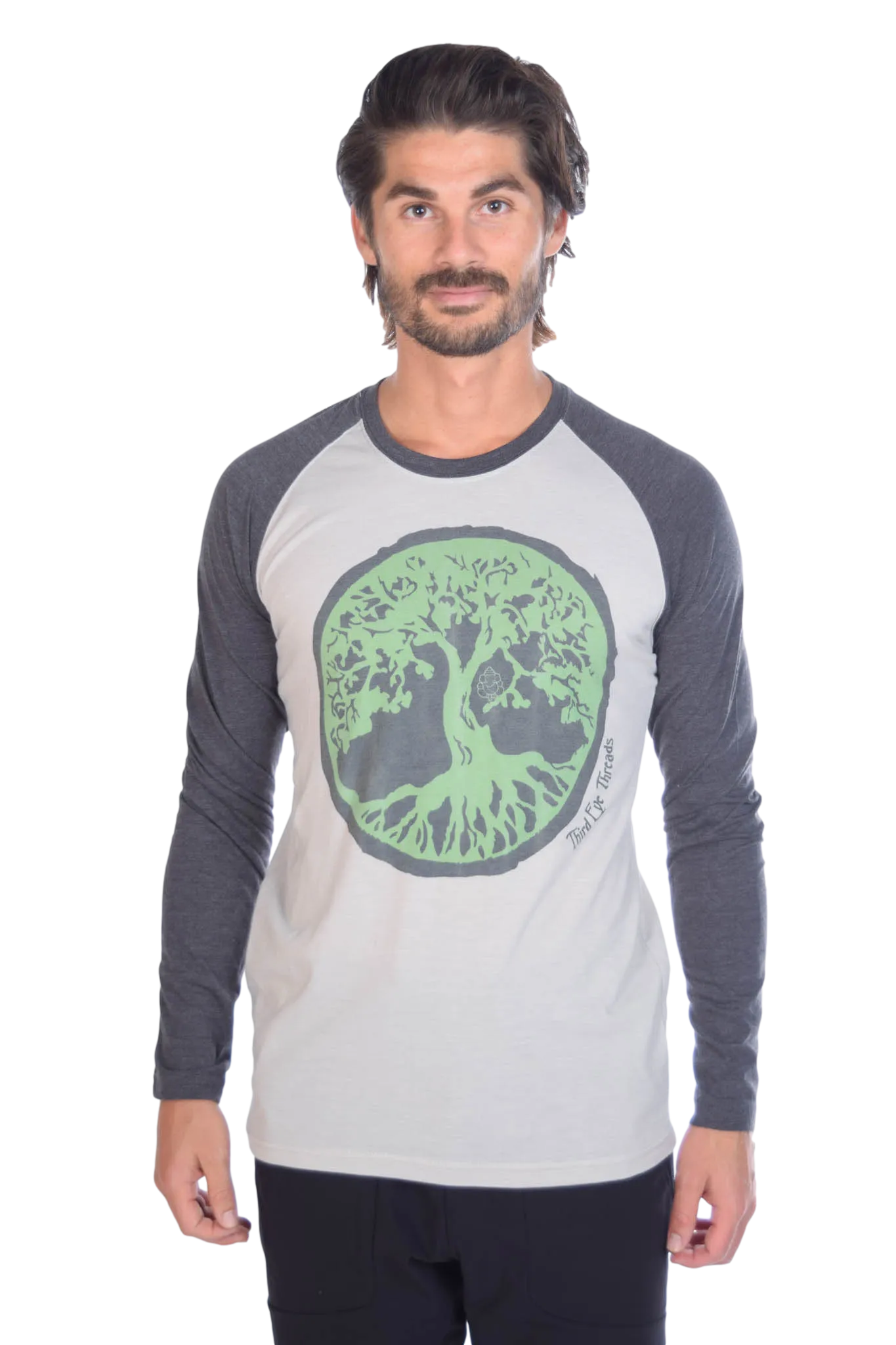 The Tree of Life on Long-Sleeve Men's Raglan