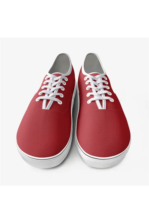 Tomato Red Unisex Canvas Shoes