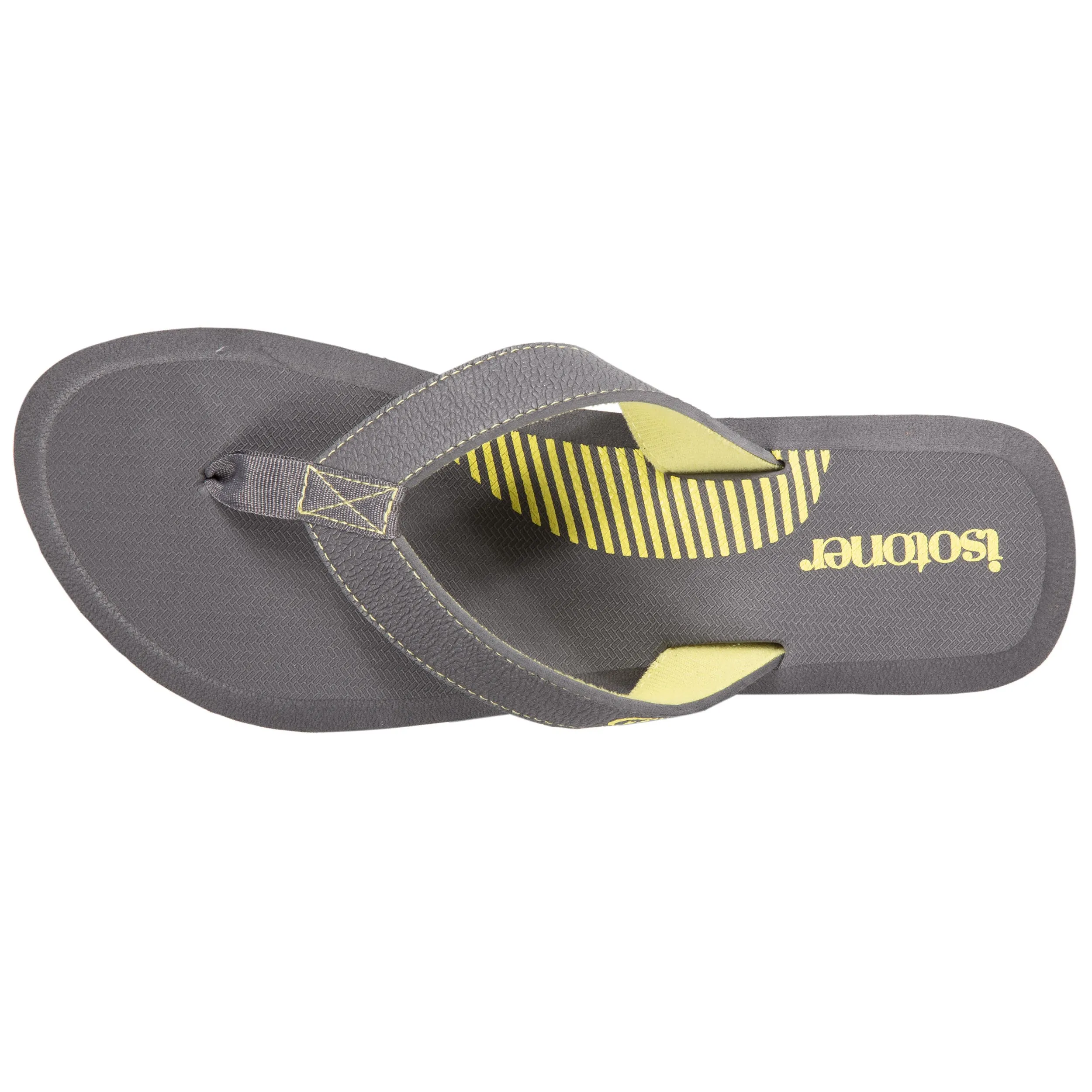 Tongs Homme bicolore Confort Gris et Jaune