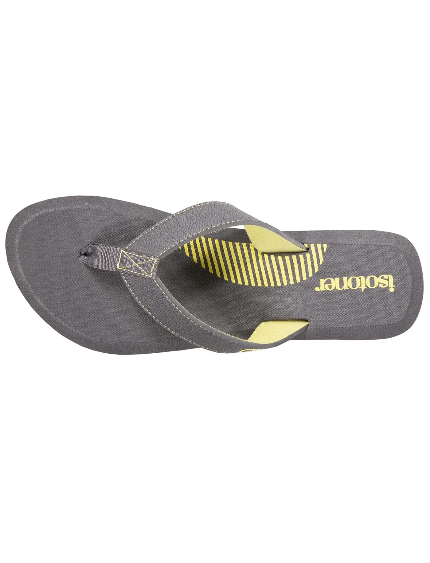 Tongs Homme bicolore Confort Gris et Jaune