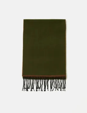 Universal Works Scarf - Olive Green/Brown