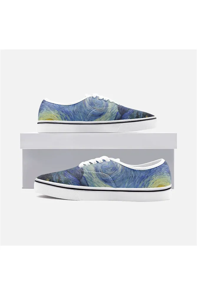 Van Gogh's Starry Night Unisex Canvas Shoes Fashion Low Cut Loafer Sneakers