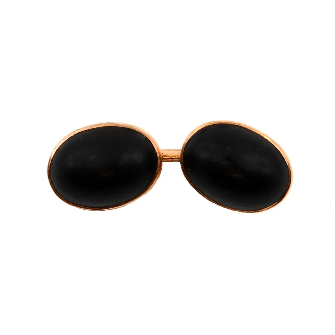 Victorian 14kt Rose Gold Onyx Cufflinks