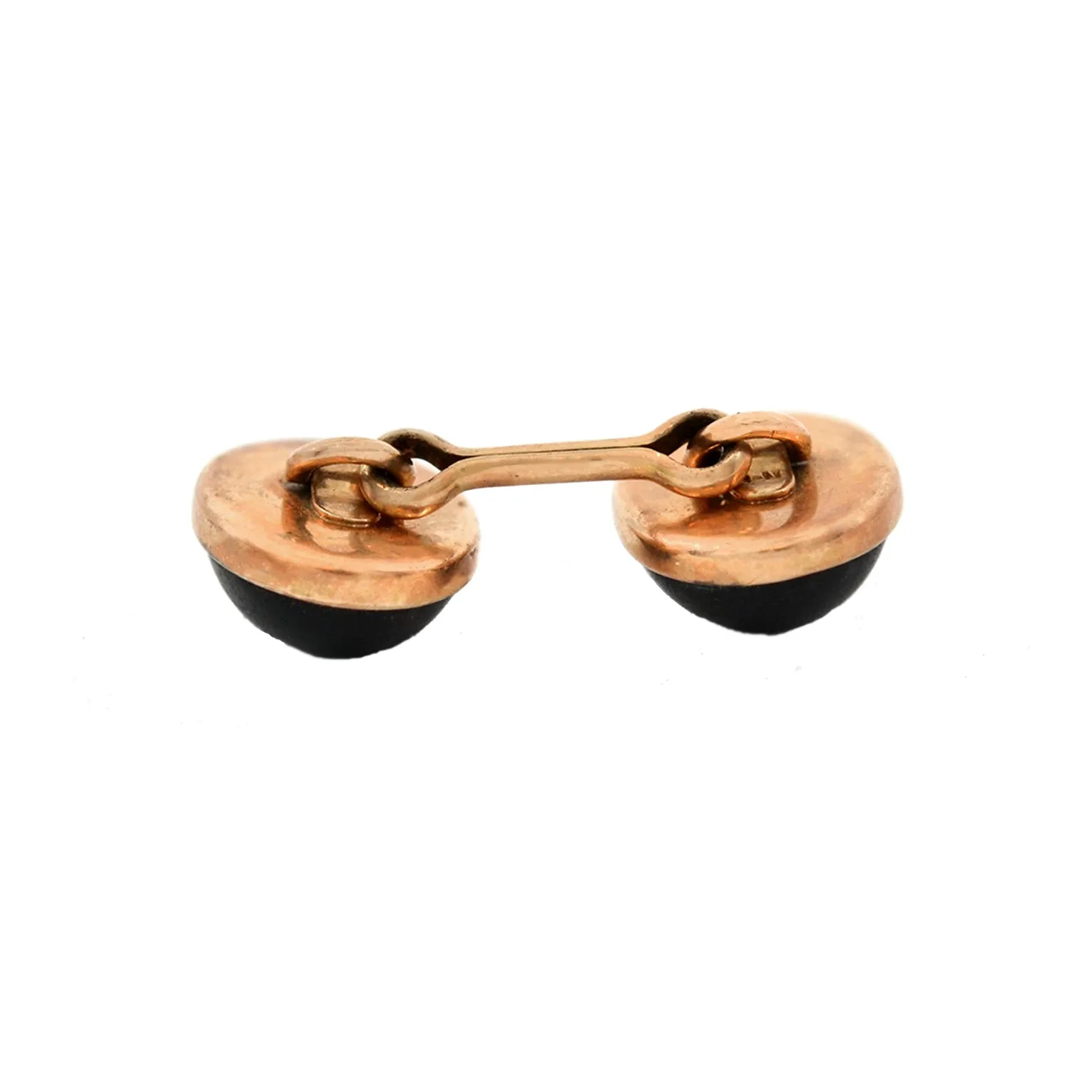 Victorian 14kt Rose Gold Onyx Cufflinks