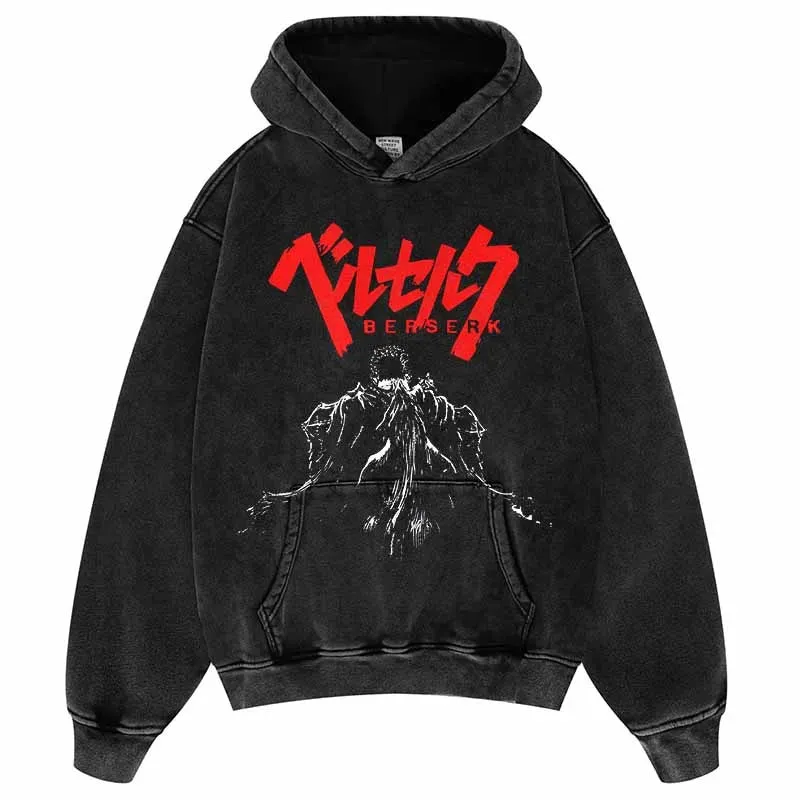 Vintage Japanese Anime Hoodie Men Streetwear Hip Hop Sweatshirt Guts Graphic Hoodie Harajuku COTTON Hoodies Pullover JFCQ02