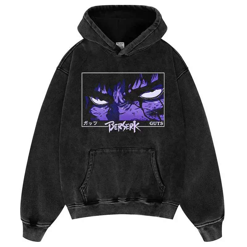 Vintage Japanese Anime Hoodie Men Streetwear Hip Hop Sweatshirt Guts Graphic Hoodie Harajuku COTTON Hoodies Pullover JFCQ02