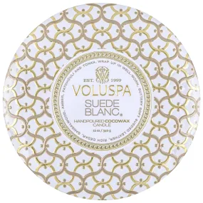 Voluspa ‘Suede Blanc 3 Wick Tin’