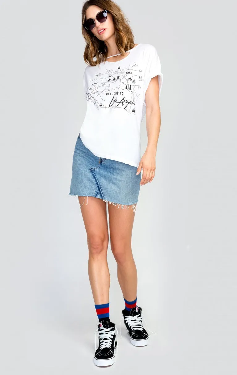 Wildfox Star Maps Rivo Tee White