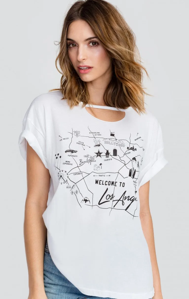 Wildfox Star Maps Rivo Tee White