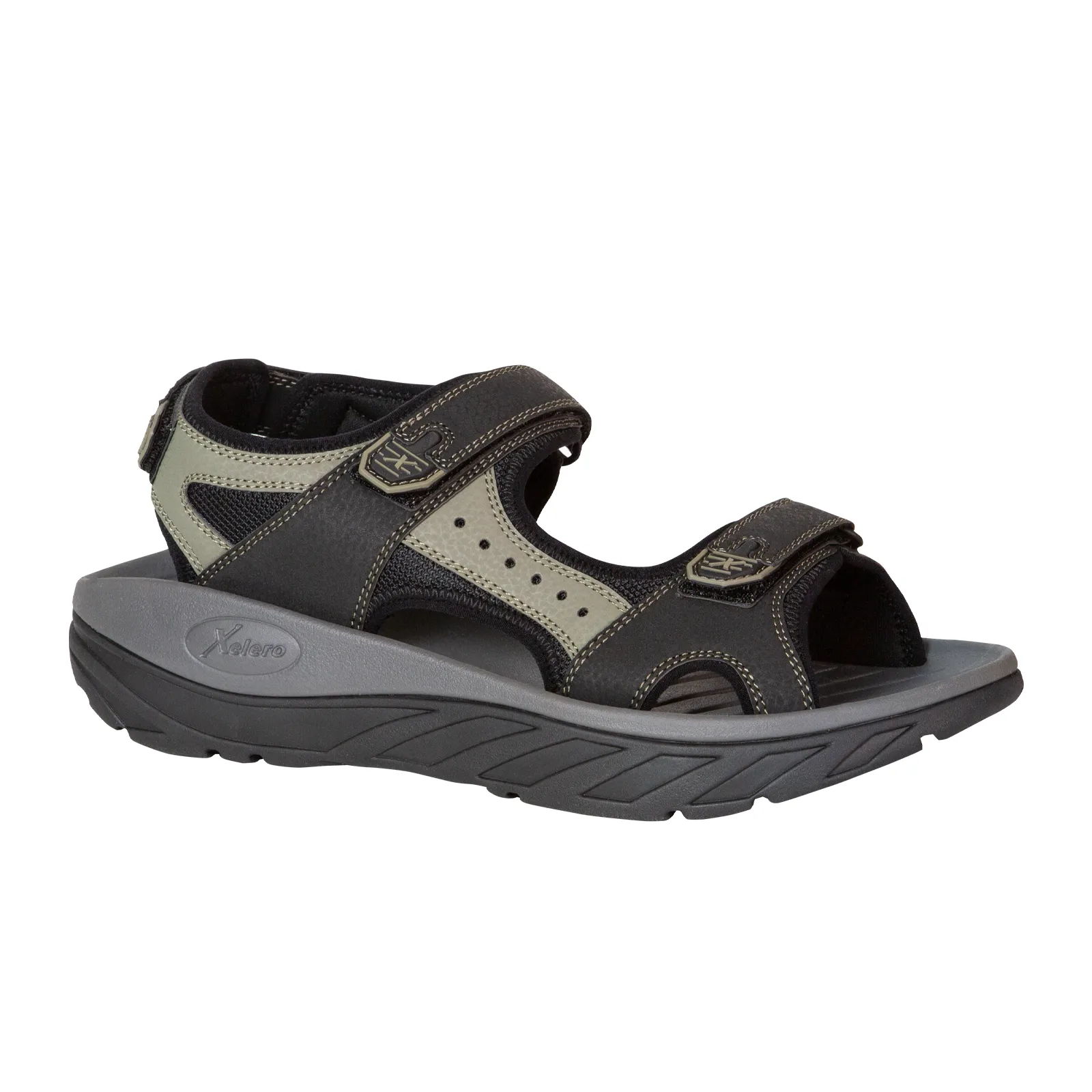 Xelero Tru Trek Sandal (Men) - Black/Moss