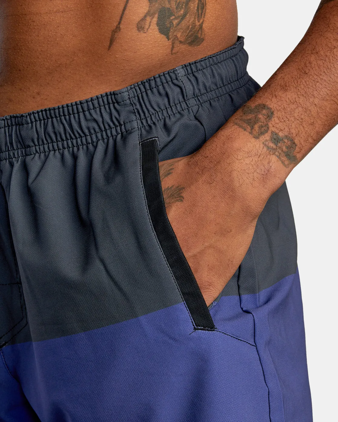 Yogger Stretch 17 Athletic Shorts - Imperial Blocked